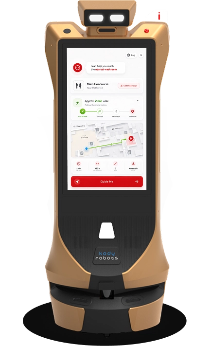 railway station activation robot