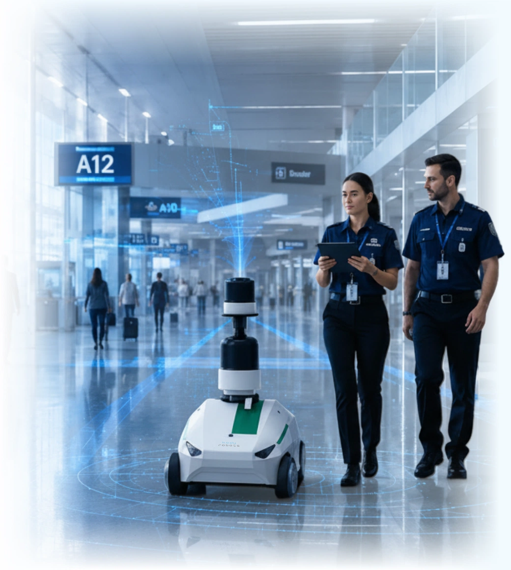 security patrol robot airports