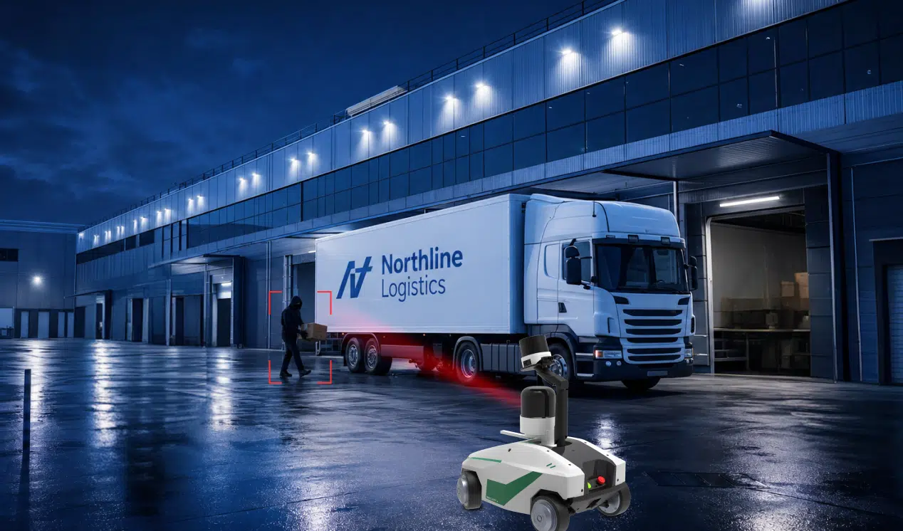 security robot at logistics