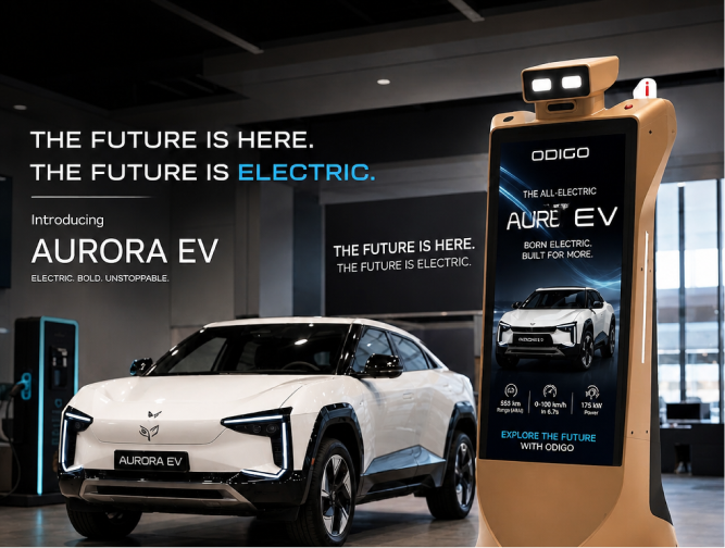 smart robot assistant for automobile showroom