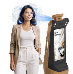ai robot assistant for electric car showroom