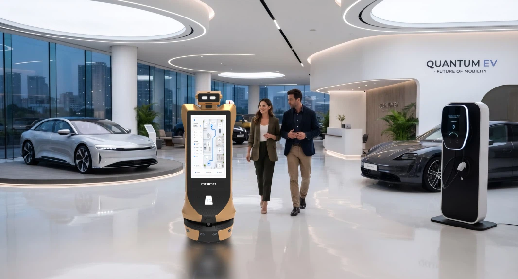 ai robots for electric vehicle showrooms