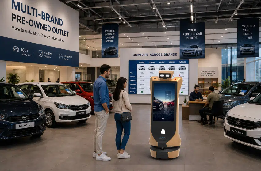 car showroom robot