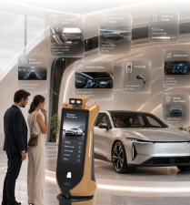 commercial robot for luxury car dealership