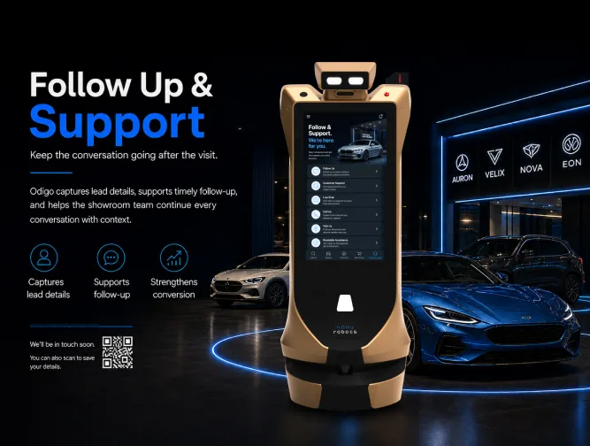 customer assistant robot for car dealership