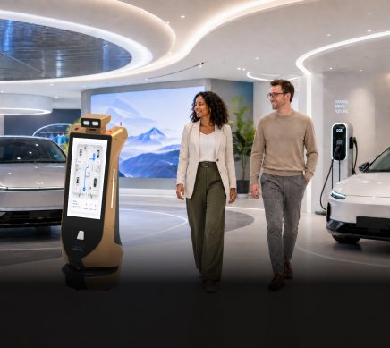 customer assistant robot for ev dealership