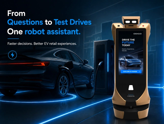ev showroom robot