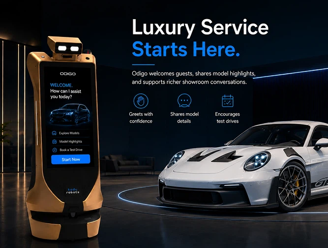 odigo for luxury car showroom robot