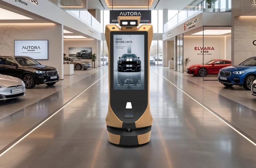 robot assistant for car showroom odigo