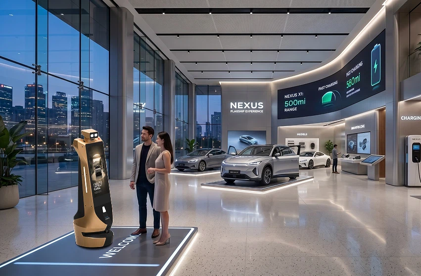 robot assistant for car showroom