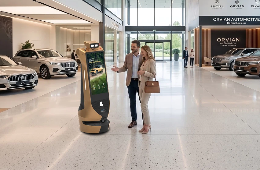 robot assistant for ev showroom odigo