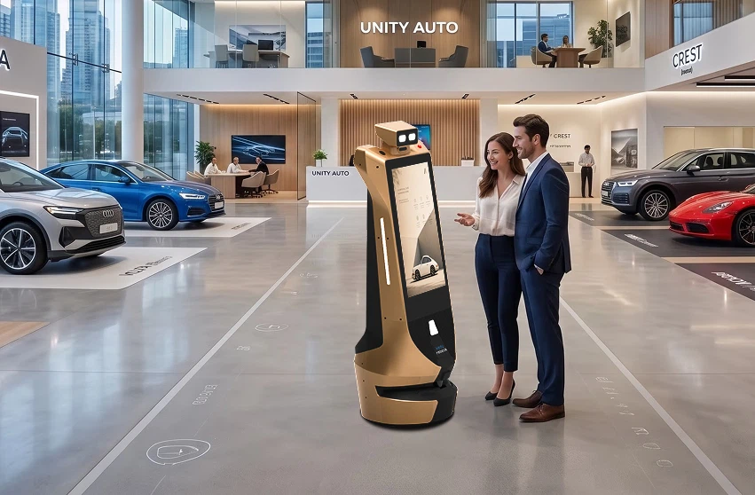 robot assistant for multi-brand car dealership odigo