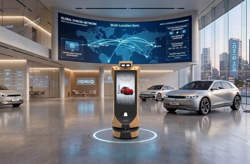robot assistant for multi-brand car dealership