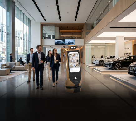 robot concierge for luxury car showroom