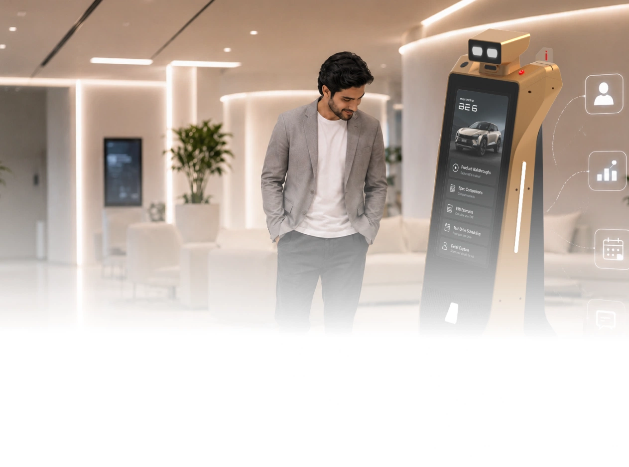 robotic assistant for car showroom