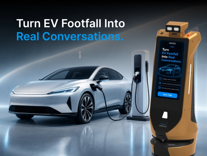 smart robot assistant for ev showroom