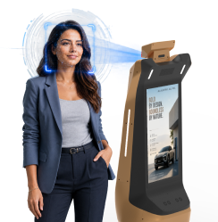 smart robot assistant for luxury car showroom