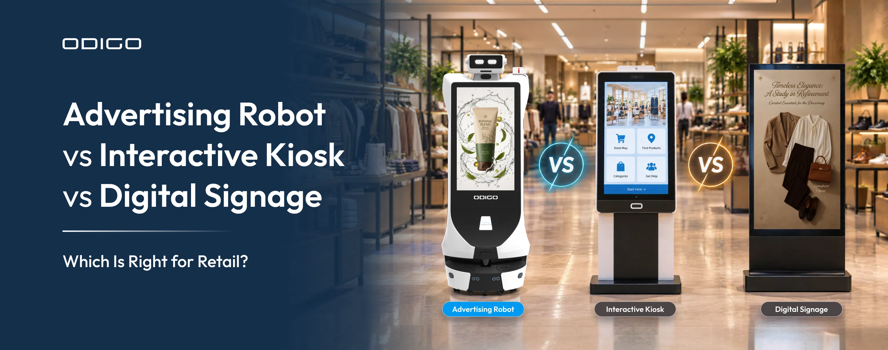 Advertising Robot vs Interactive Kiosk vs Digital Signage: Which Is Right for Retail?