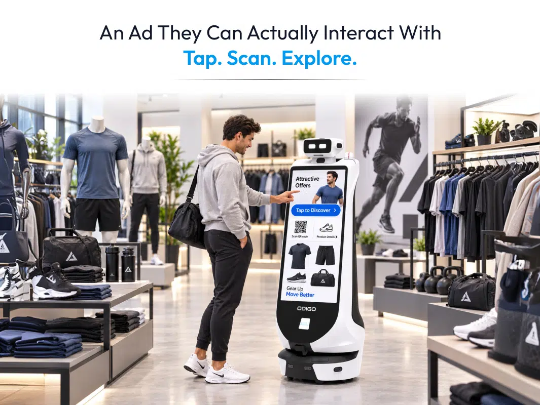 advertising robots for american supermarkets