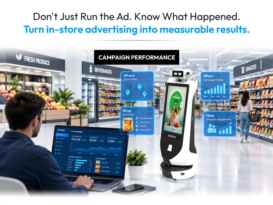 best robotic advertising solutions for supermarkets