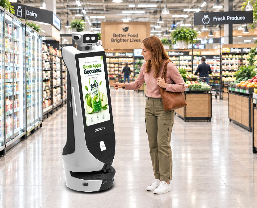 how advertising robots work in supermarkets