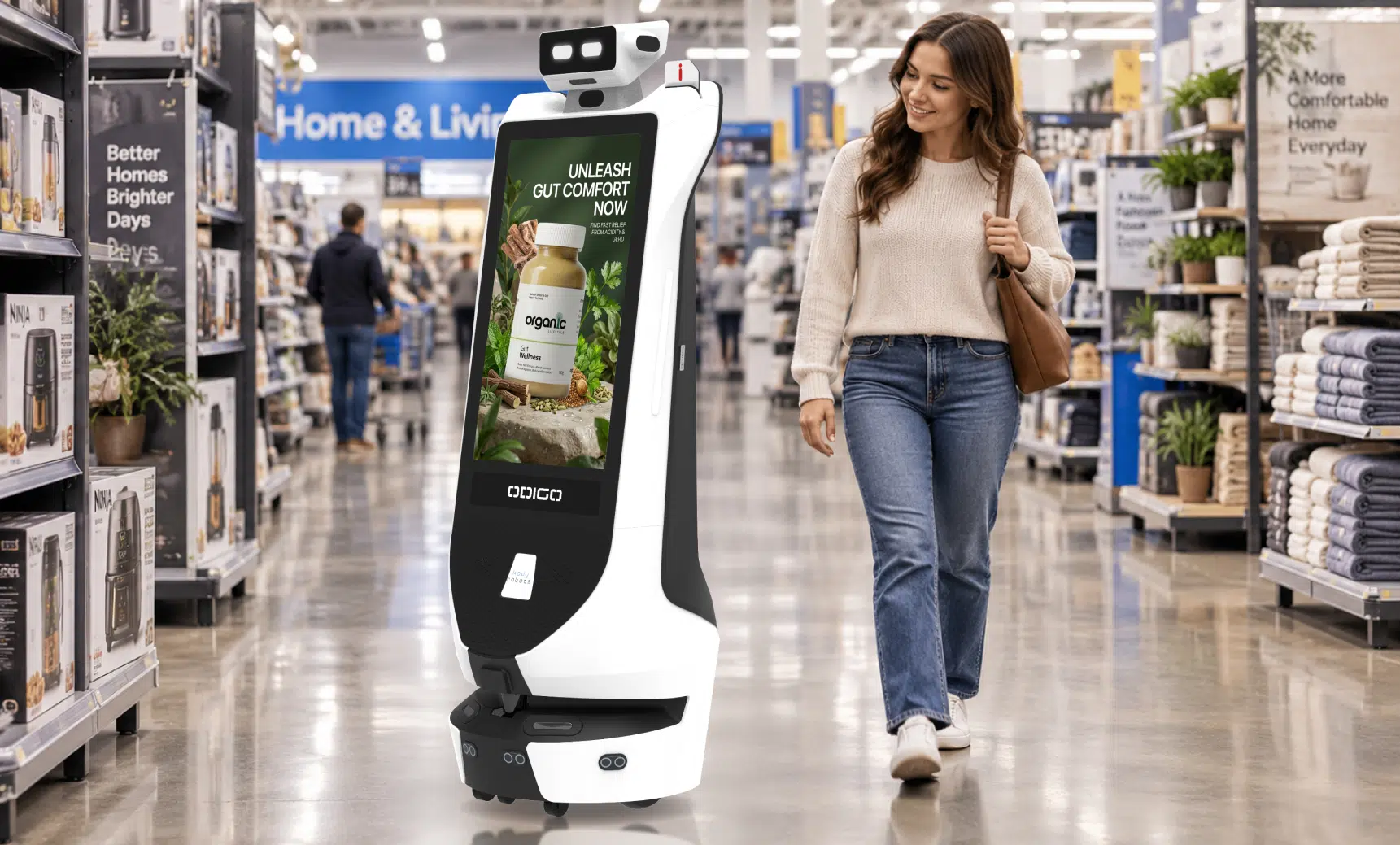 how wayfinding robots work in retail stores