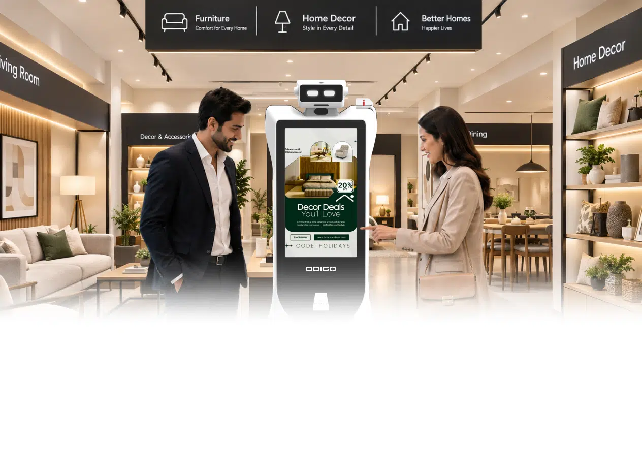 interactive robot for big box stores