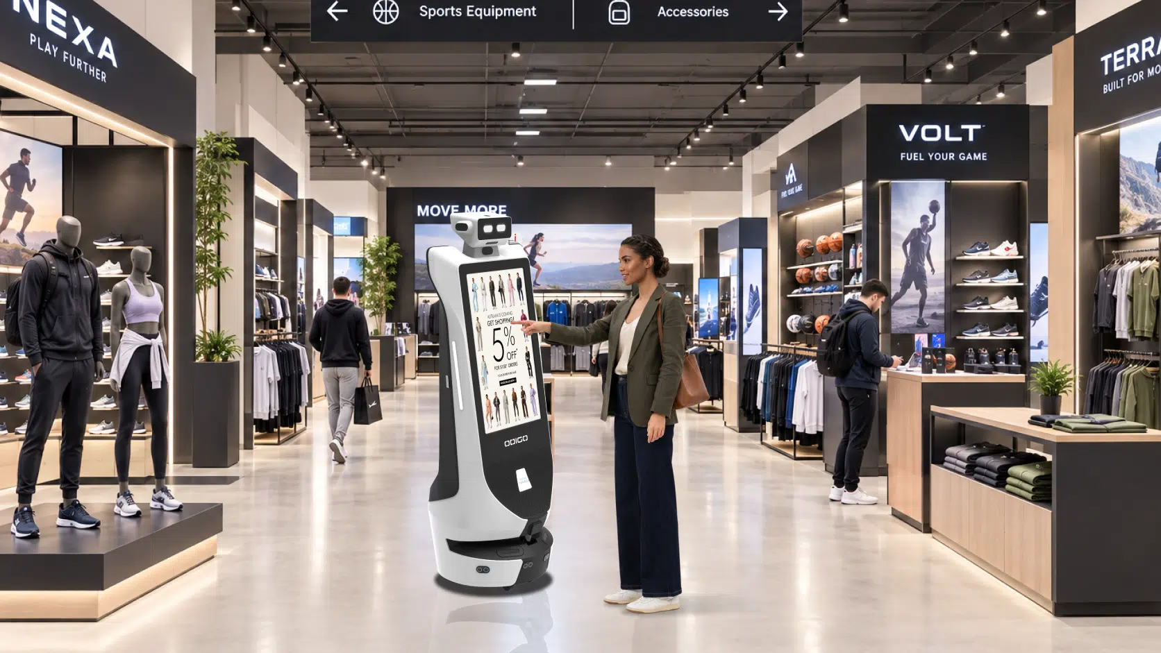 interactive robot for retail store