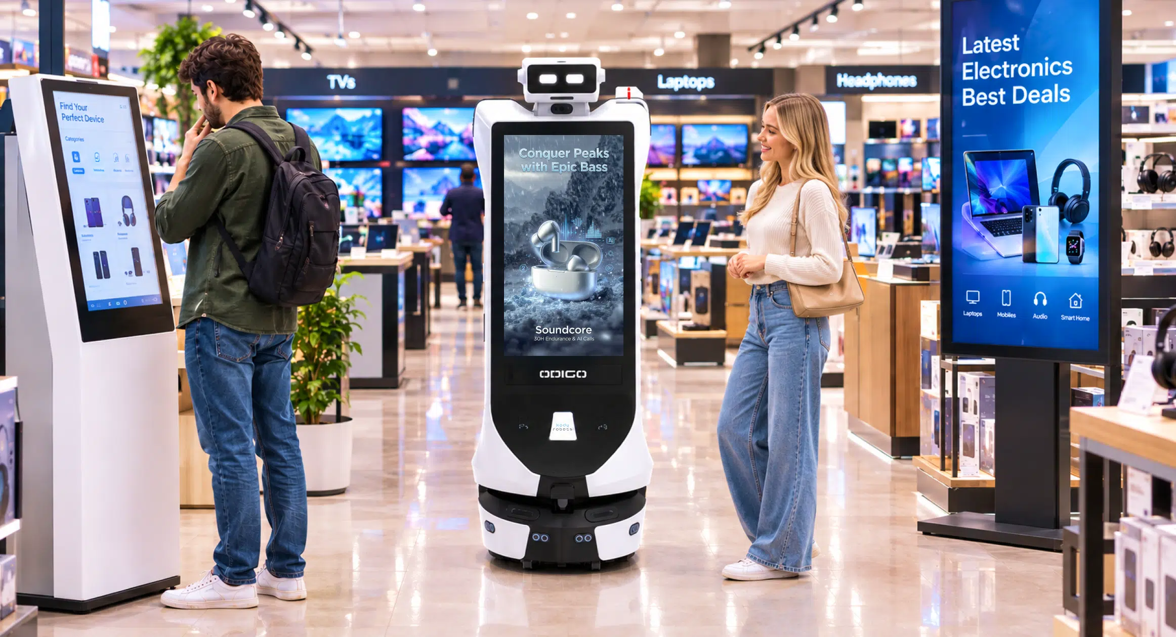 odigo advertising robot vs digital signage