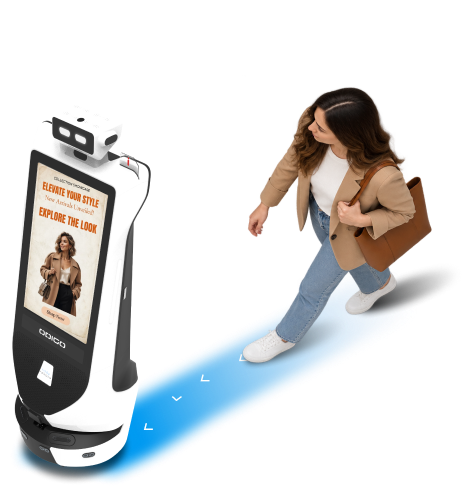 physical shopper guide robot