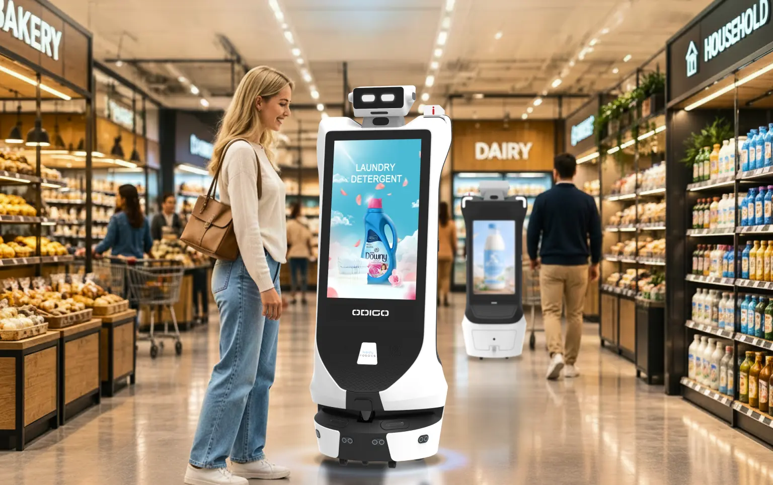 real-world wayfinding robot use cases in supermarkets
