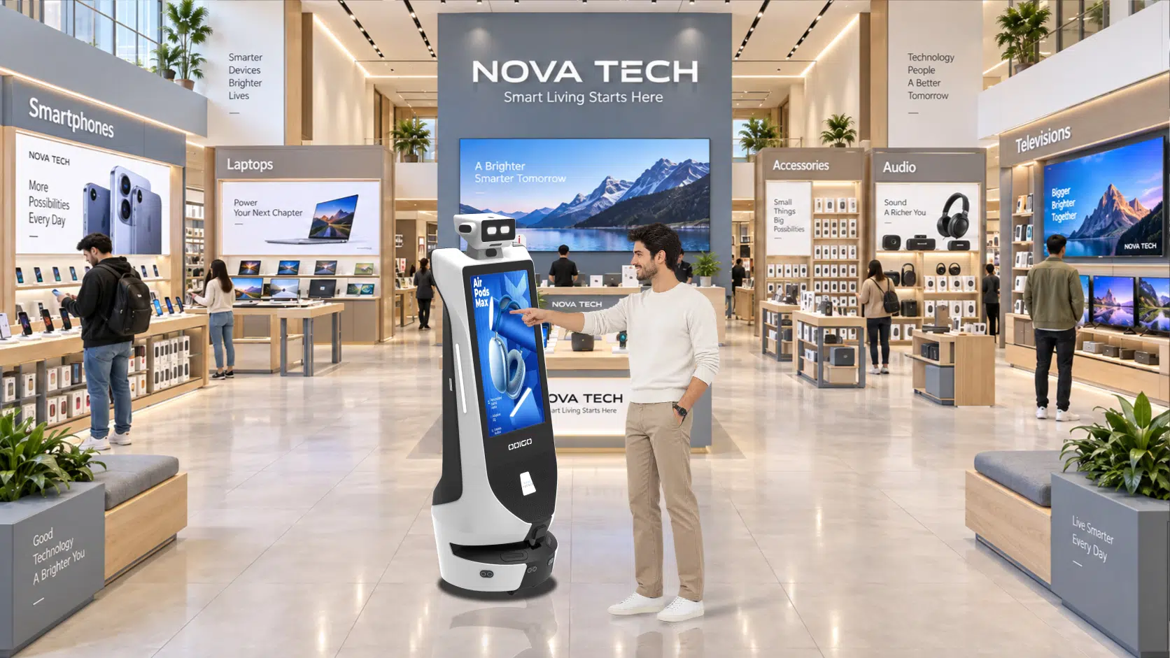 robot assistant odigo for big box store