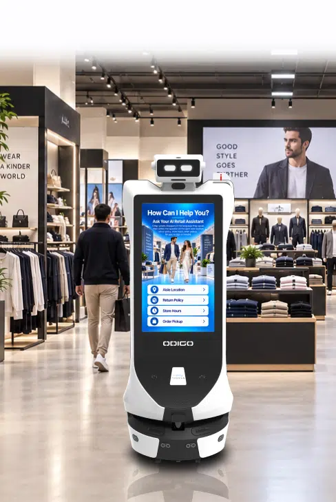 robot assistant odigo in big box stores