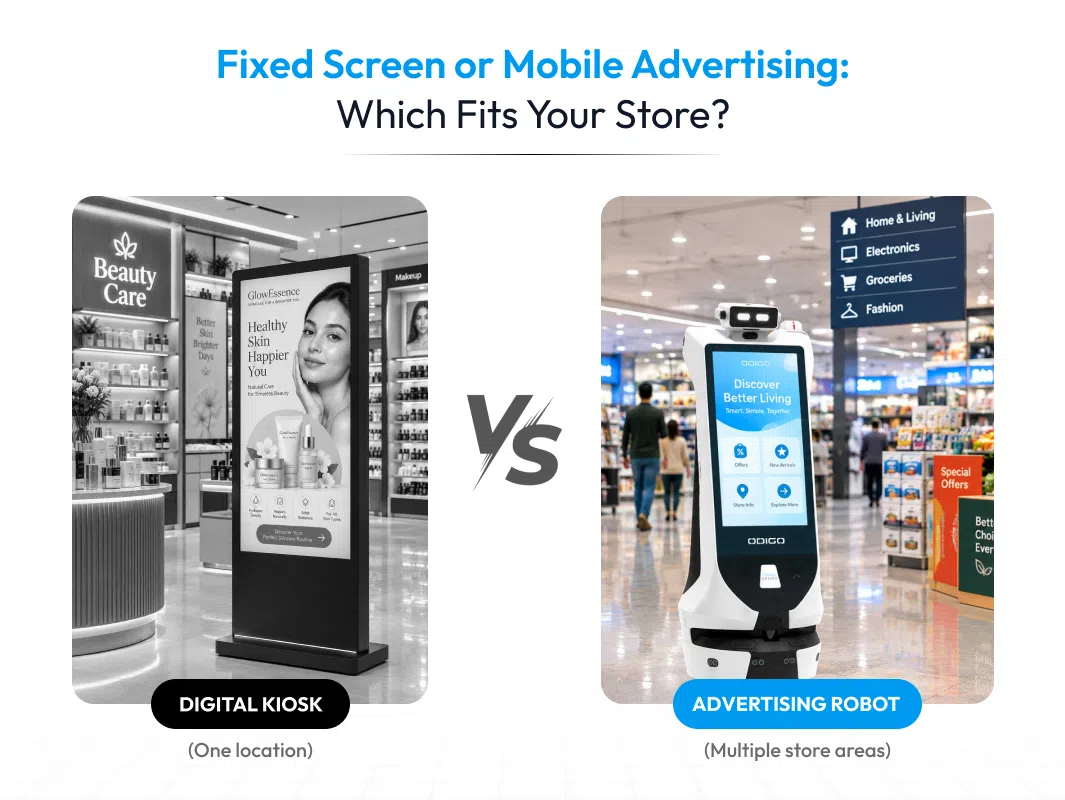 supermarket advertising robot options in usa