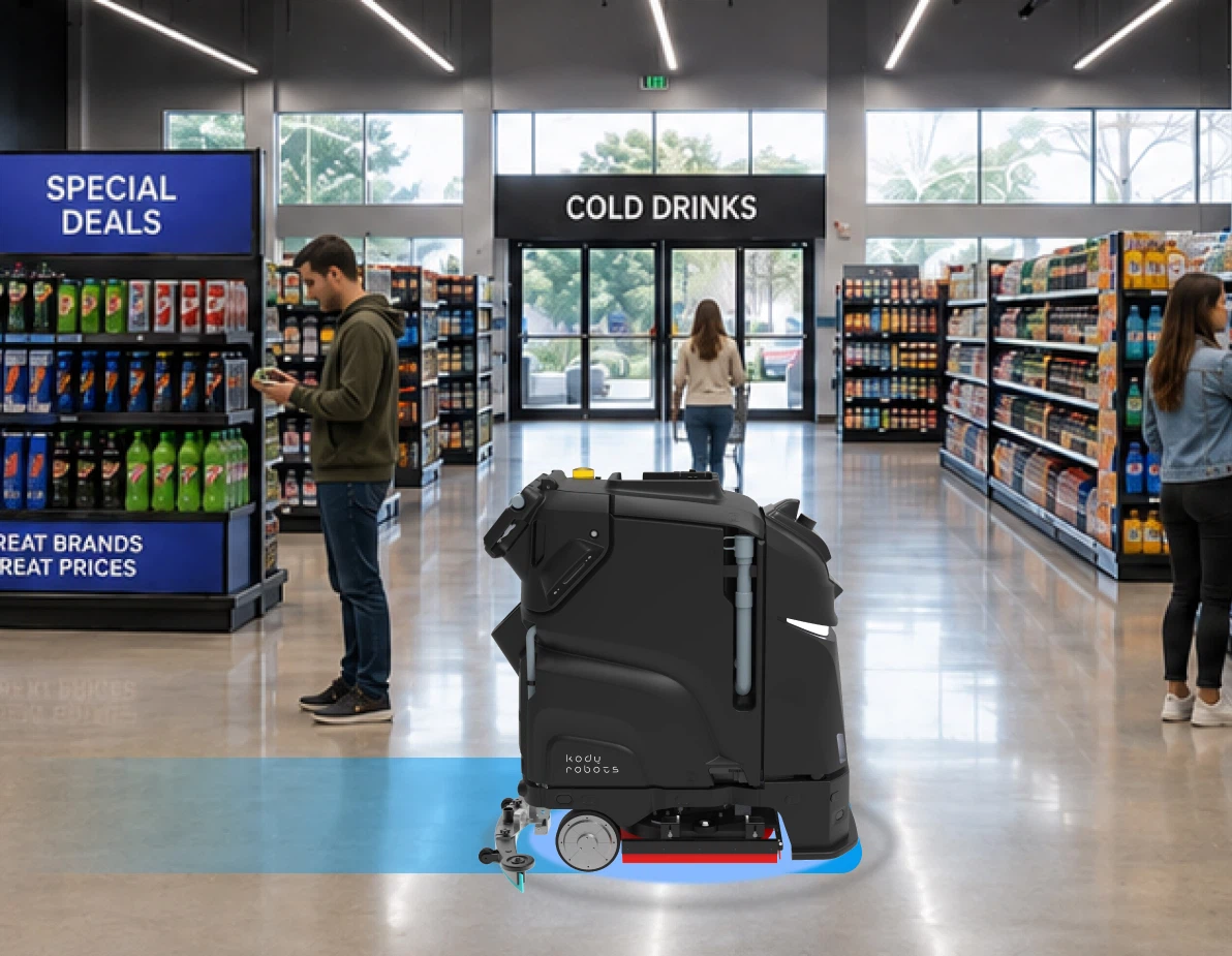 superstore autonomous cleaning robot