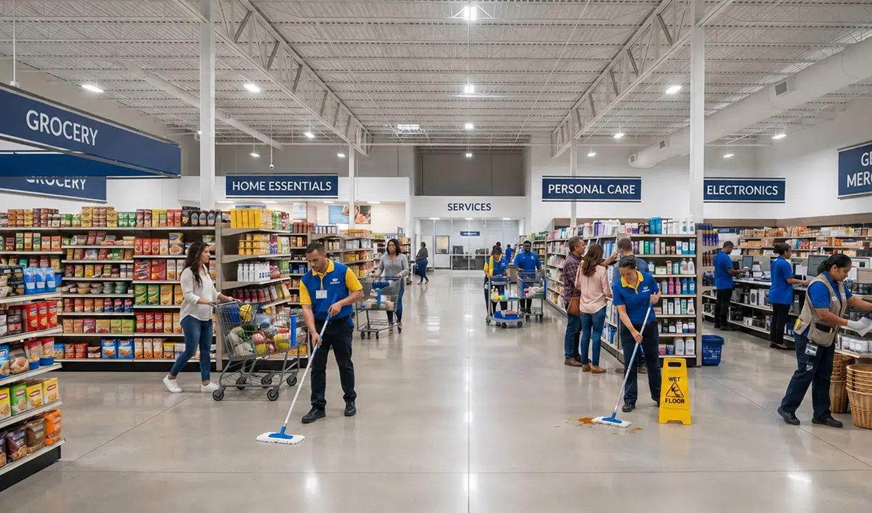 superstores without cleaning robots