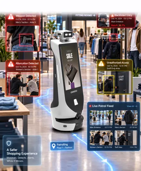 surveillance robot in big box store