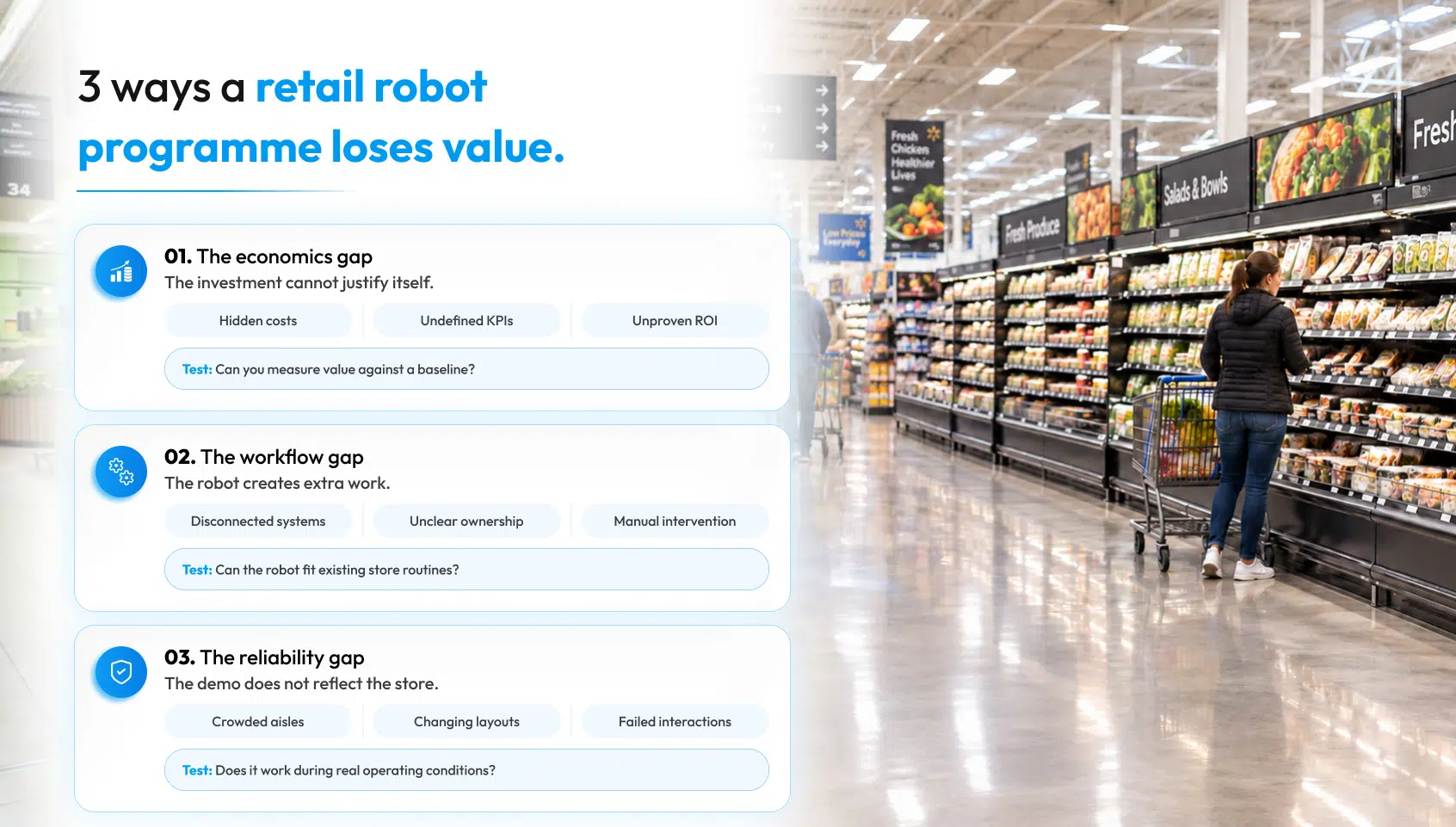 three gaps behind why retail robots fail